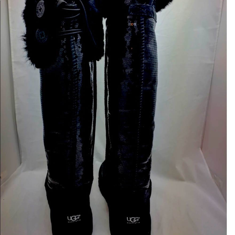 UGGS Black Sequins over the knee
